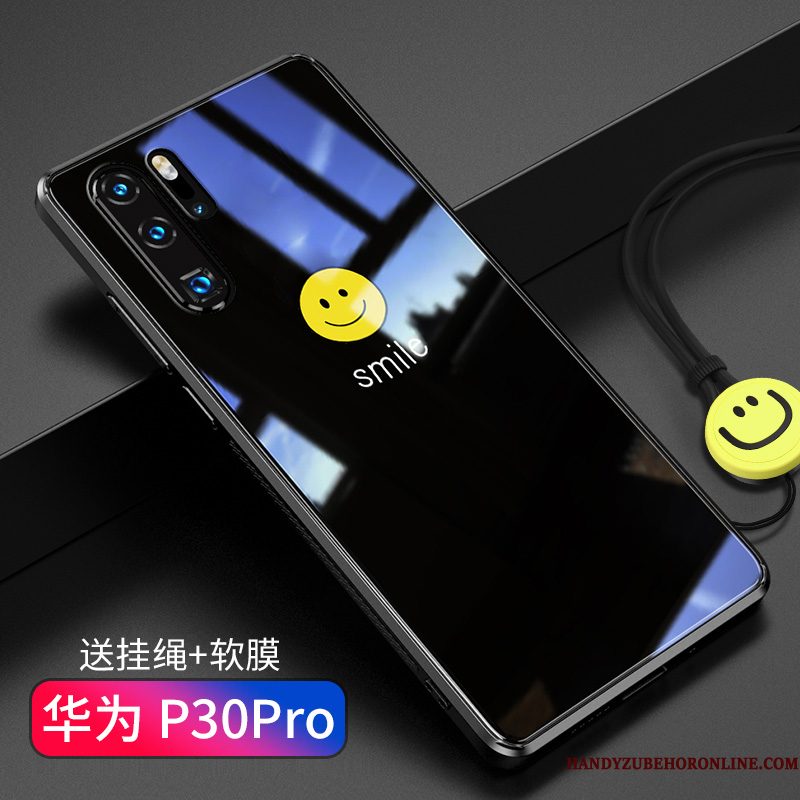 Hoesje Huawei P30 Pro Scheppend Eenvoudige Hanger, Hoes Huawei P30 Pro Zakken Smiley Dun