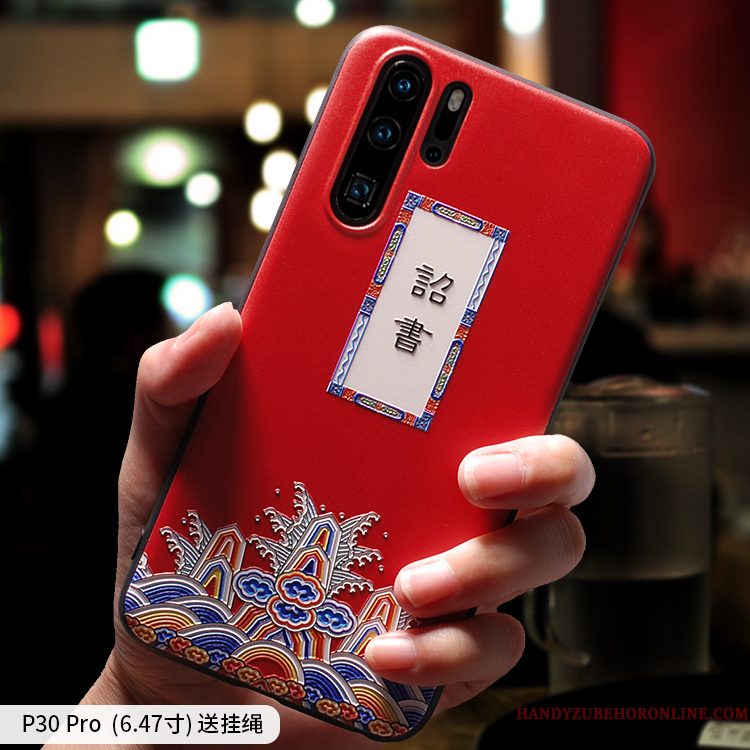 Hoesje Huawei P30 Pro Scheppend Nieuw Lovers, Hoes Huawei P30 Pro Siliconen Trendy Merk Schrobben