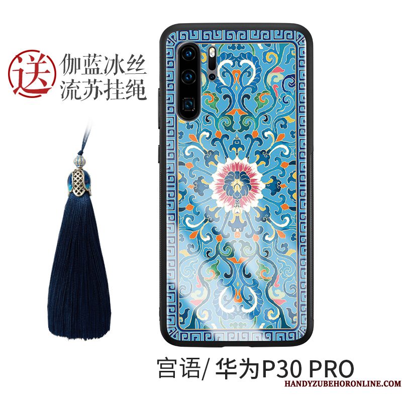 Hoesje Huawei P30 Pro Scheppend Telefoon Groen, Hoes Huawei P30 Pro Zakken Persoonlijk Glas