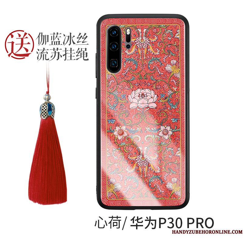 Hoesje Huawei P30 Pro Scheppend Telefoon Groen, Hoes Huawei P30 Pro Zakken Persoonlijk Glas