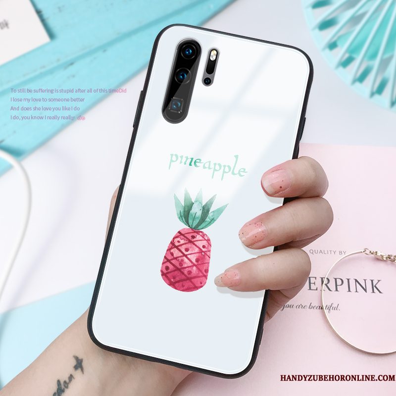 Hoesje Huawei P30 Pro Scheppend Trendy Merk Glas, Hoes Huawei P30 Pro Persoonlijk Dun