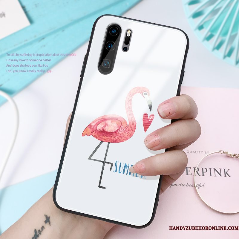 Hoesje Huawei P30 Pro Scheppend Trendy Merk Glas, Hoes Huawei P30 Pro Persoonlijk Dun