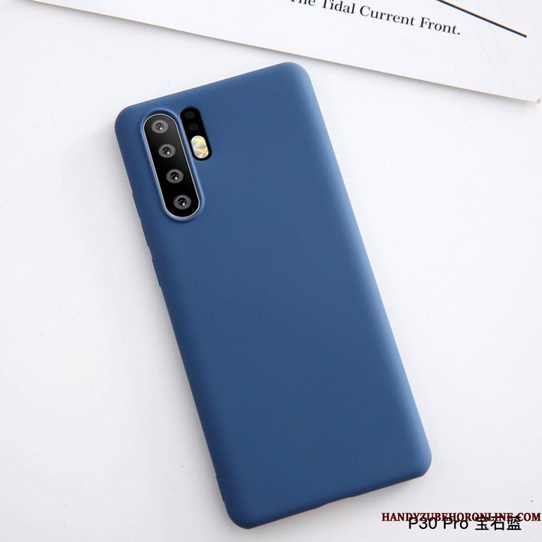 Hoesje Huawei P30 Pro Zacht Dun Rood, Hoes Huawei P30 Pro Leer Anti-falltelefoon