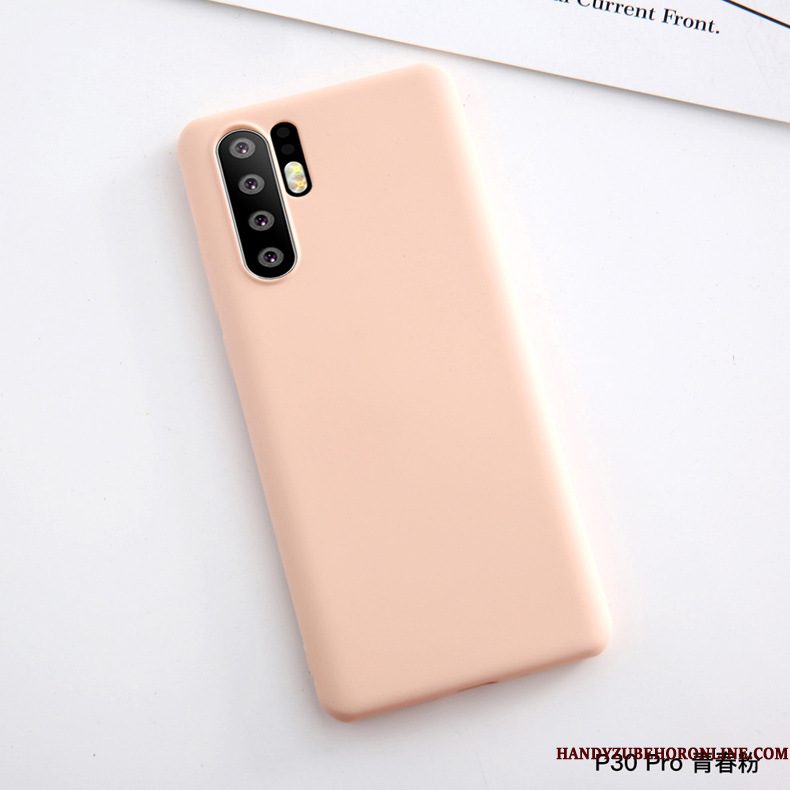 Hoesje Huawei P30 Pro Zacht Dun Rood, Hoes Huawei P30 Pro Leer Anti-falltelefoon