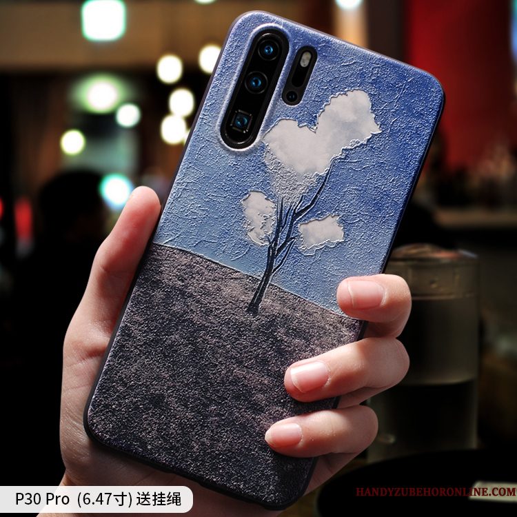 Hoesje Huawei P30 Pro Zacht Persoonlijk Dun, Hoes Huawei P30 Pro Zakken Hanger Anti-fall