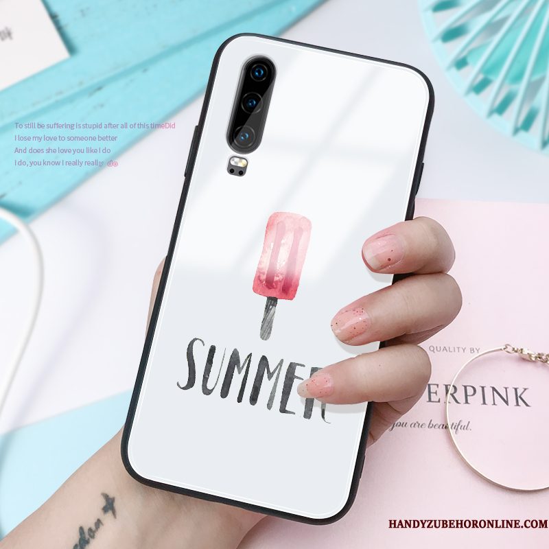 Hoesje Huawei P30 Scheppend Hanger Trendy Merk, Hoes Huawei P30 Persoonlijk Glas