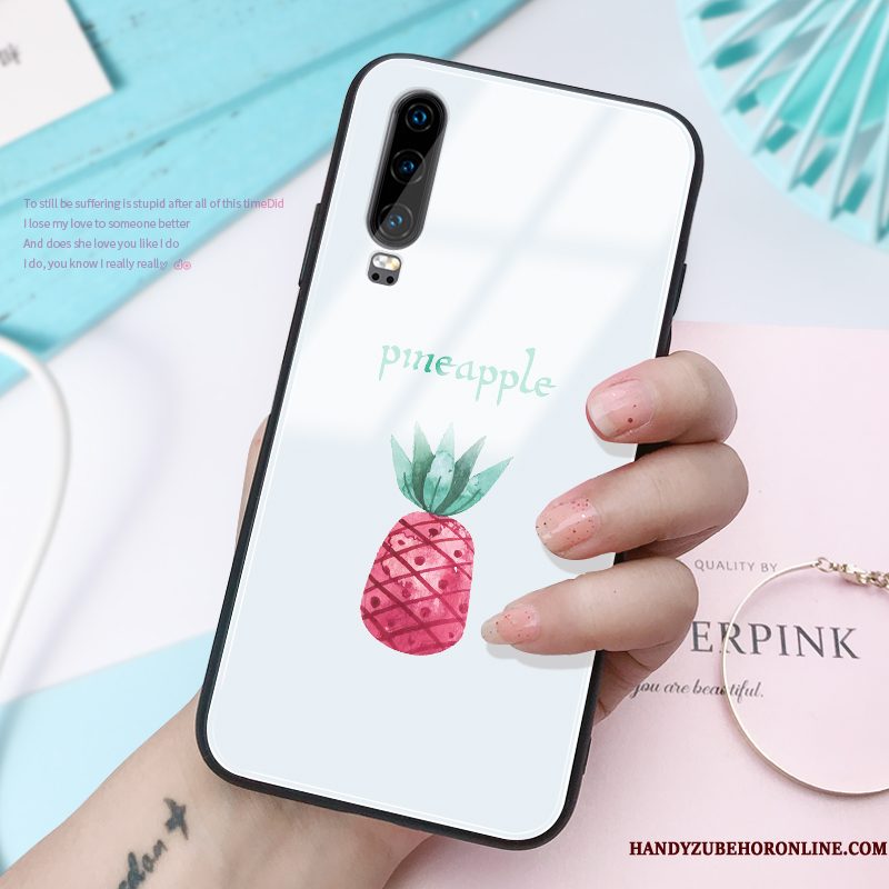 Hoesje Huawei P30 Scheppend Hanger Trendy Merk, Hoes Huawei P30 Persoonlijk Glas