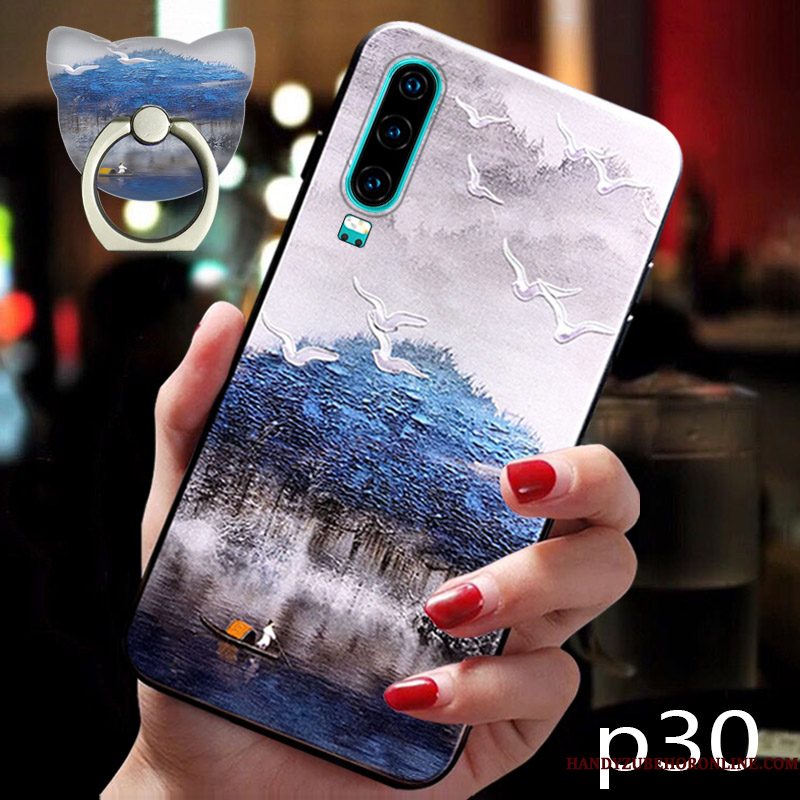 Hoesje Huawei P30 Scheppend Jeugd Trend, Hoes Huawei P30 Siliconen Anti-fall Trendy Merk