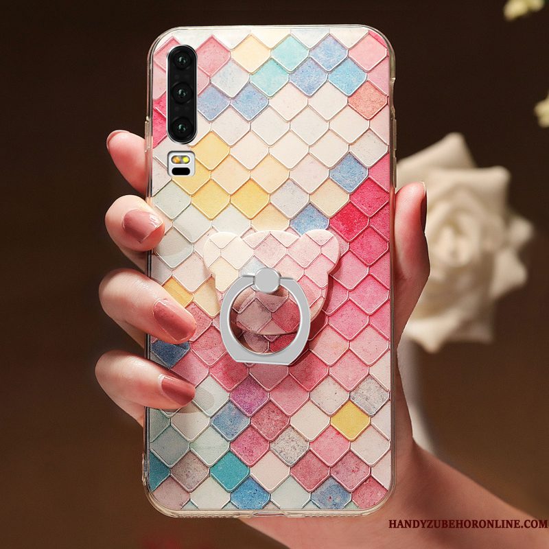 Hoesje Huawei P30 Scheppend Mooie Roze, Hoes Huawei P30 Zakken High End Vers