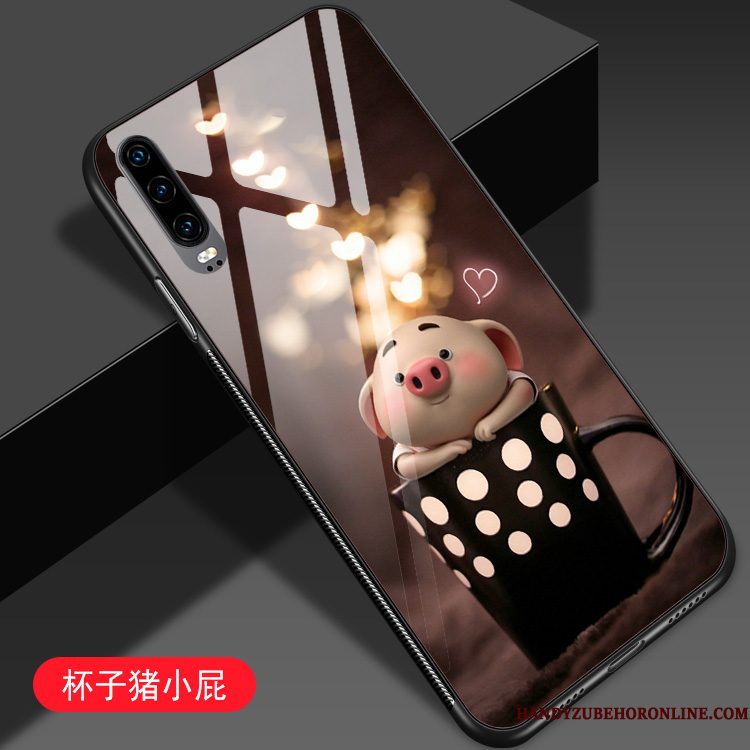 Hoesje Huawei P30 Scheppend Trend Anti-fall, Hoes Huawei P30 Spotprent Net Red Mooie