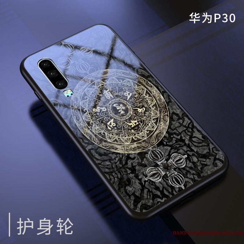 Hoesje Huawei P30 Siliconen Nieuw Glas, Hoes Huawei P30 Bescherming Persoonlijktelefoon