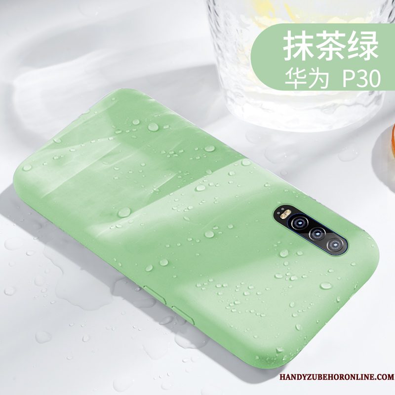 Hoesje Huawei P30 Zacht Anti-falltelefoon, Hoes Huawei P30 Bescherming Effen Kleur Eenvoudige