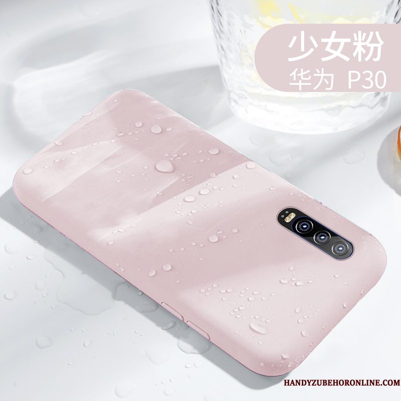 Hoesje Huawei P30 Zacht Anti-falltelefoon, Hoes Huawei P30 Bescherming Effen Kleur Eenvoudige