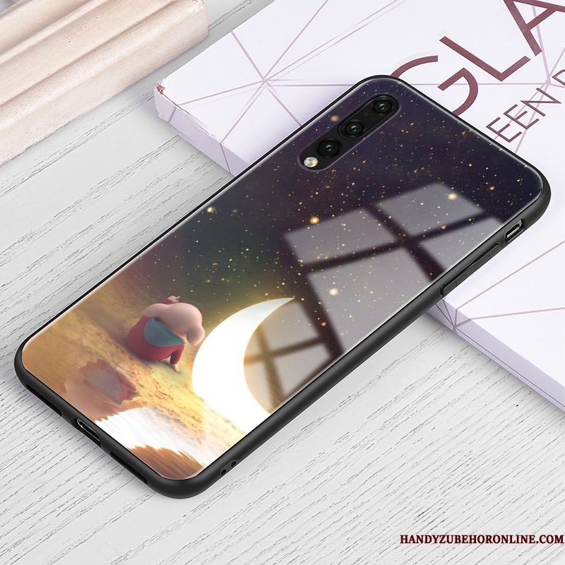 Hoesje Huawei P30 Zacht Dun Spiegel, Hoes Huawei P30 Scheppend Glas Eenvoudige