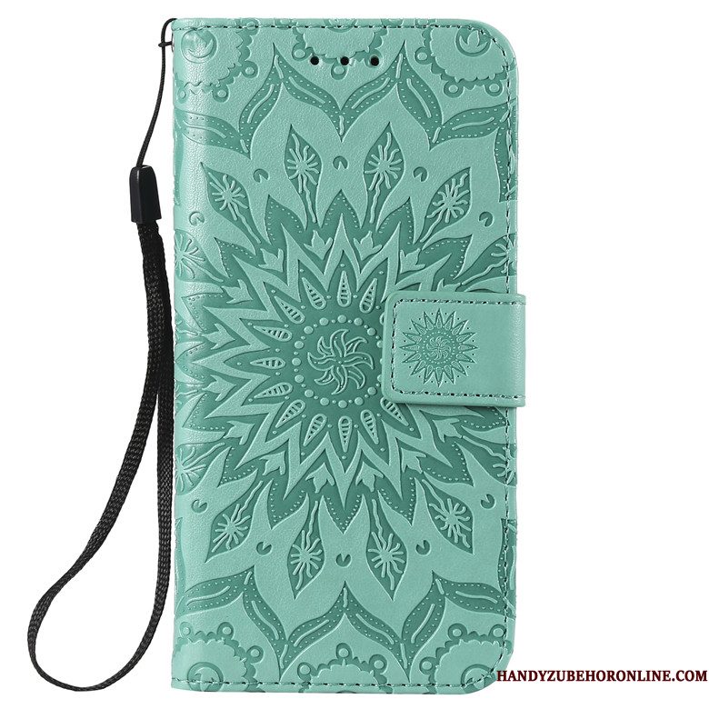 Hoesje Huawei P30 Zacht Groen Anti-fall, Hoes Huawei P30 Leer Telefoon Blauw