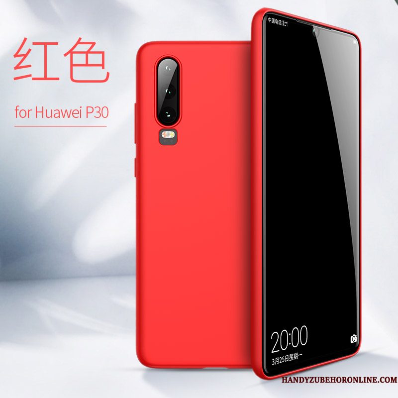 Hoesje Huawei P30 Zacht Zwart Trend, Hoes Huawei P30 Zakken Anti-falltelefoon