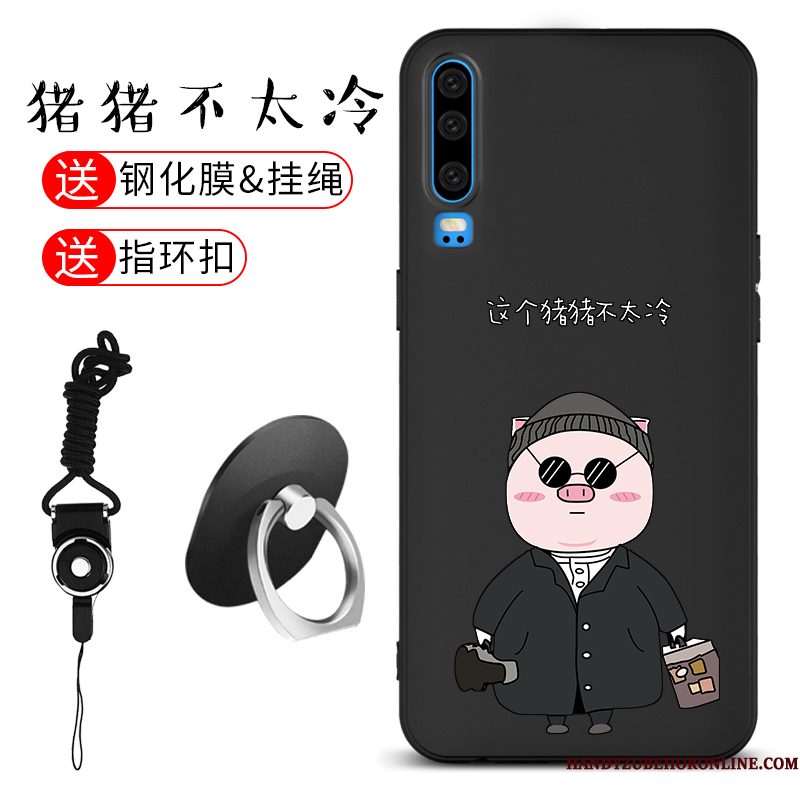 Hoesje Huawei P30 Zakken Lichte En Dun Nieuw, Hoes Huawei P30 Reliëf Anti-fall Trendy Merk