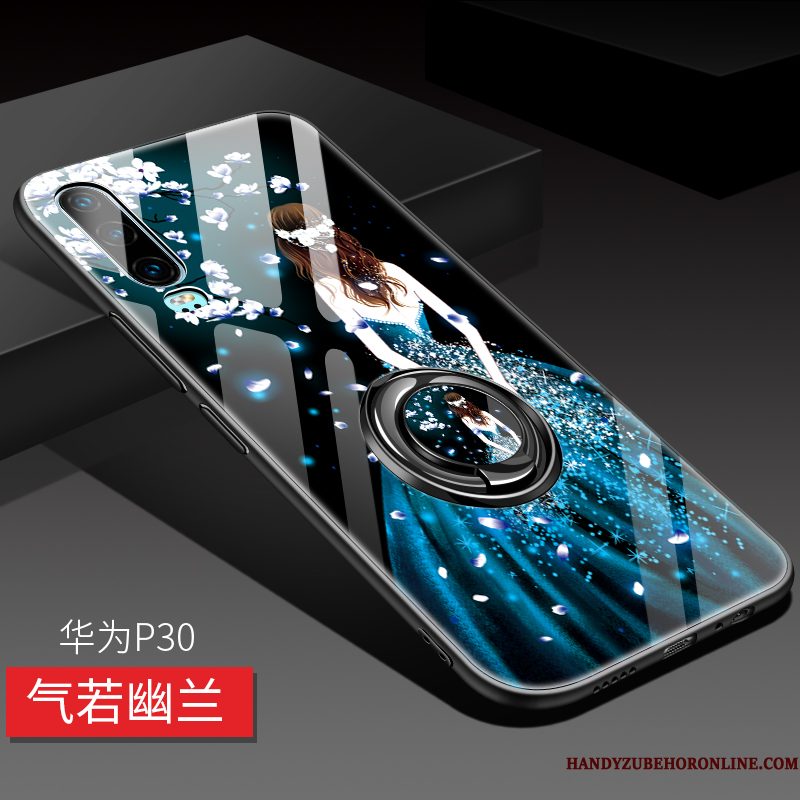 Hoesje Huawei P30 Zakken Persoonlijk Blauw, Hoes Huawei P30 Zacht Telefoon High End