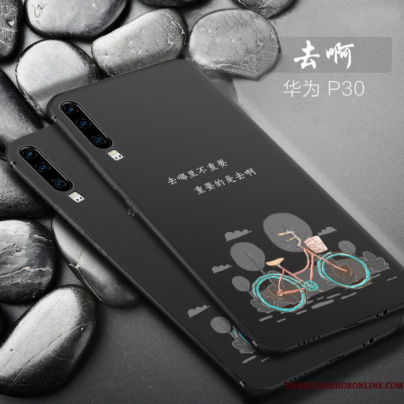 Hoesje Huawei P30 Zakken Persoonlijk Mini, Hoes Huawei P30 Zacht Net Red Trend