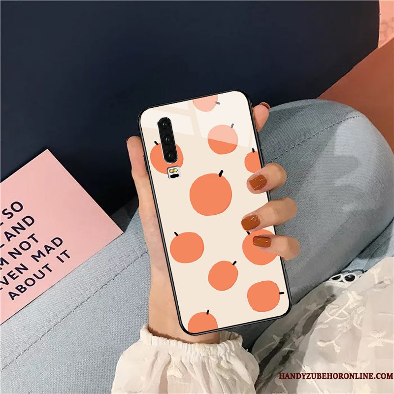 Hoesje Huawei P30 Zakken Rood Net Red, Hoes Huawei P30 Telefoon Trendy Merk