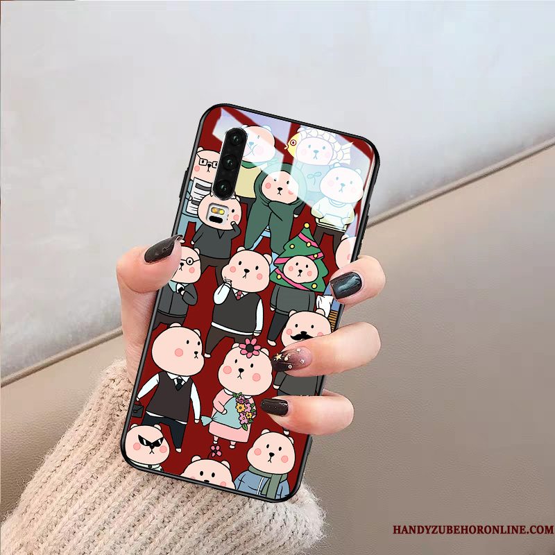 Hoesje Huawei P30 Zakken Rood Net Red, Hoes Huawei P30 Telefoon Trendy Merk