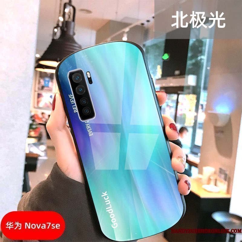 Hoesje Huawei P40 Lite 5g Scheppend Telefoon Eenvoudige, Hoes Huawei P40 Lite 5g Zakken Blauw Persoonlijk