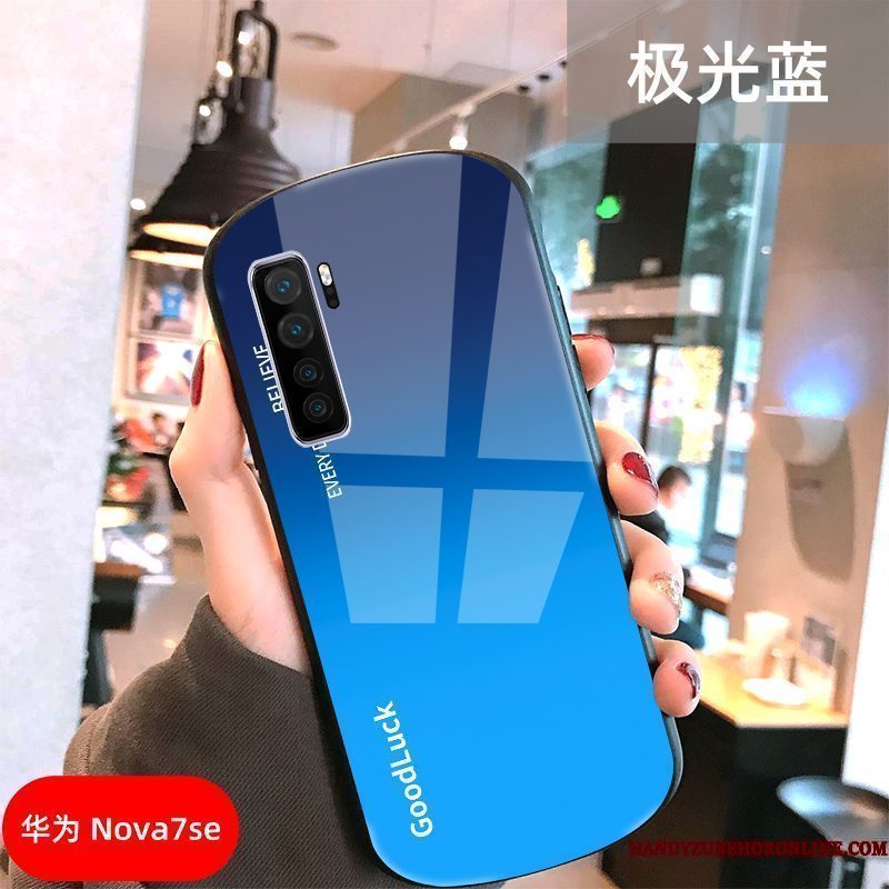 Hoesje Huawei P40 Lite 5g Scheppend Telefoon Eenvoudige, Hoes Huawei P40 Lite 5g Zakken Blauw Persoonlijk
