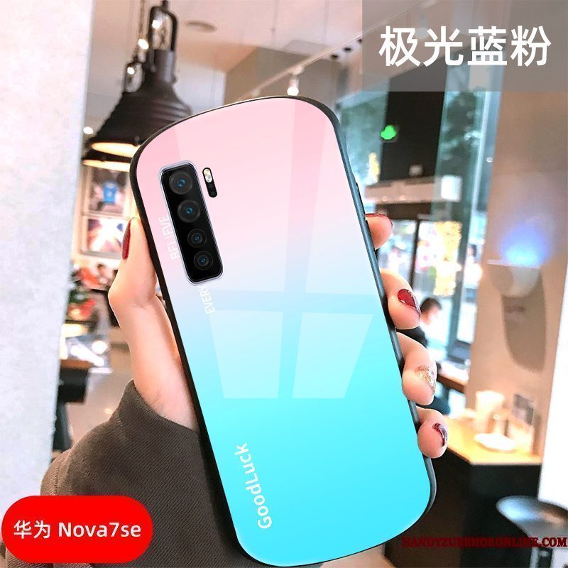 Hoesje Huawei P40 Lite 5g Scheppend Telefoon Eenvoudige, Hoes Huawei P40 Lite 5g Zakken Blauw Persoonlijk