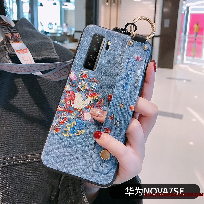 Hoesje Huawei P40 Lite 5g Vintage Hanger Purper, Hoes Huawei P40 Lite 5g Scheppend Anti-fall Nieuw