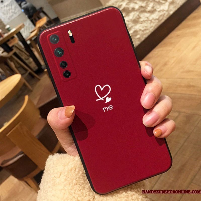 Hoesje Huawei P40 Lite 5g Zacht Liefde Lovers, Hoes Huawei P40 Lite 5g Zakken Zwarttelefoon