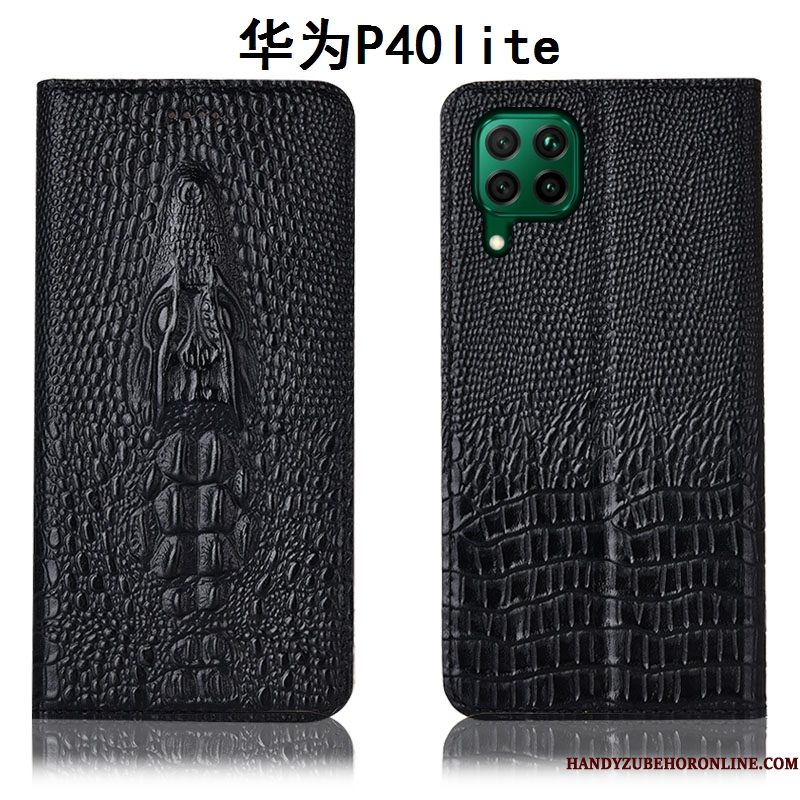Hoesje Huawei P40 Lite Bescherming Telefoon Geel, Hoes Huawei P40 Lite Leer