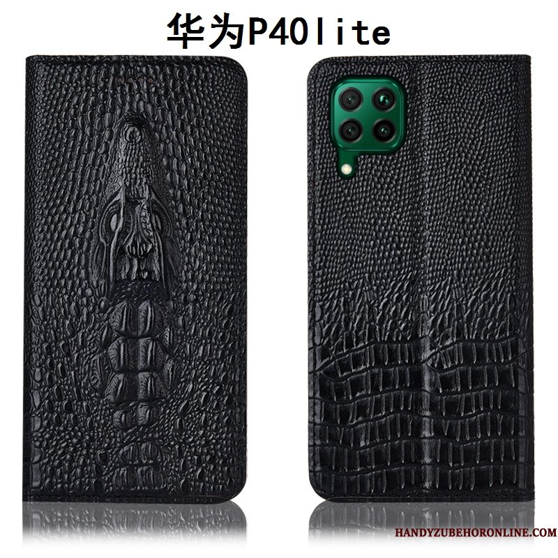 Hoesje Huawei P40 Lite Bescherming Telefoon Geel, Hoes Huawei P40 Lite Leer