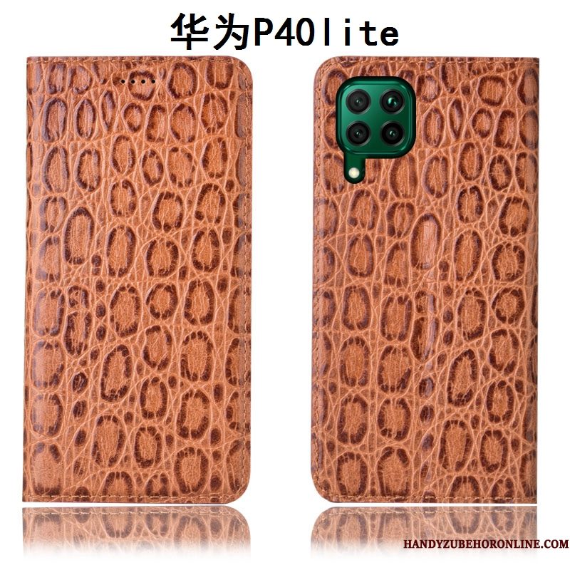 Hoesje Huawei P40 Lite Bescherming Telefoon Rood, Hoes Huawei P40 Lite Zakken Anti-fall