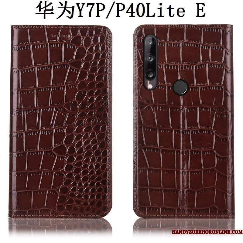 Hoesje Huawei P40 Lite E Folio Telefoon Anti-fall, Hoes Huawei P40 Lite E Zakken Patroon Krokodil