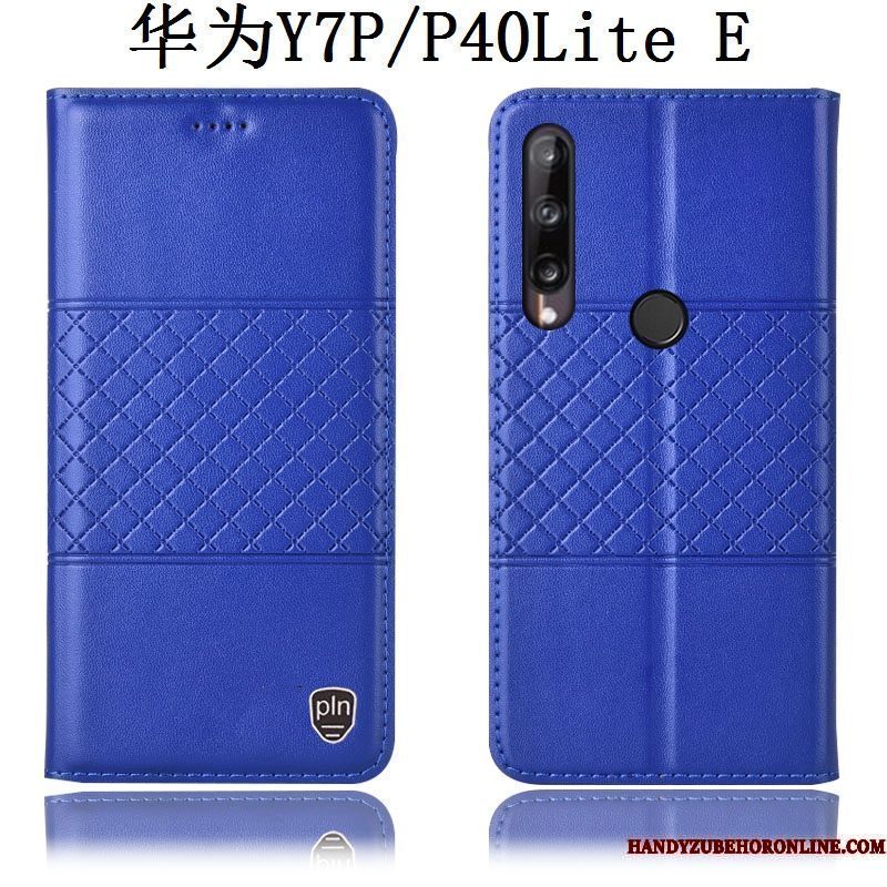Hoesje Huawei P40 Lite E Leer Anti-falltelefoon, Hoes Huawei P40 Lite E Folio Blauw