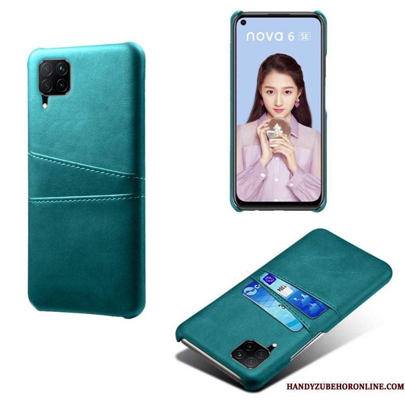 Hoesje Huawei P40 Lite Leer Groen Persoonlijk, Hoes Huawei P40 Lite Scheppend Telefoon Kaart