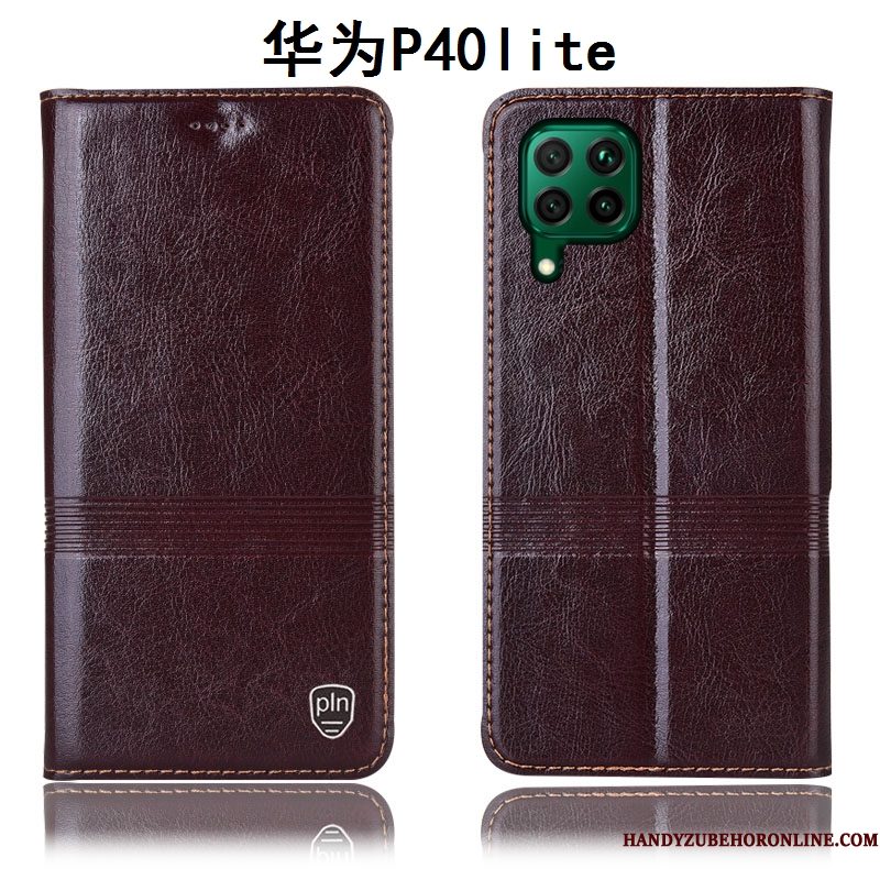 Hoesje Huawei P40 Lite Zakken Blauw Anti-fall, Hoes Huawei P40 Lite Bescherming Telefoon