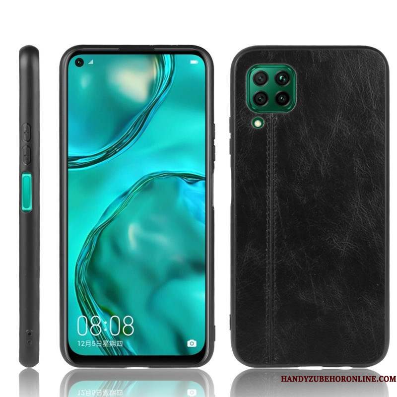 Hoesje Huawei P40 Lite Zakken Eenvoudige Blauw, Hoes Huawei P40 Lite Zacht Telefoon