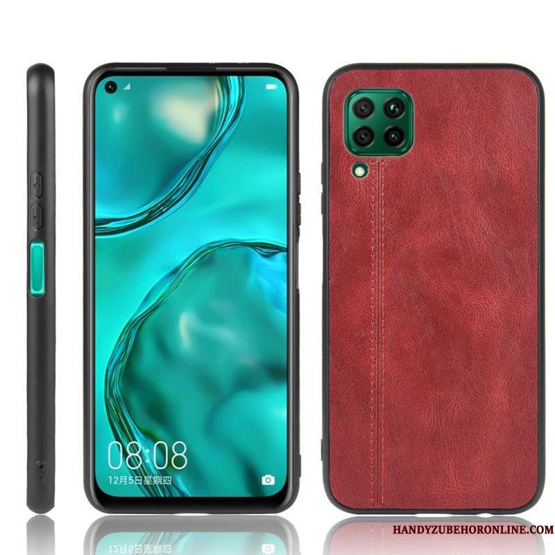 Hoesje Huawei P40 Lite Zakken Eenvoudige Blauw, Hoes Huawei P40 Lite Zacht Telefoon