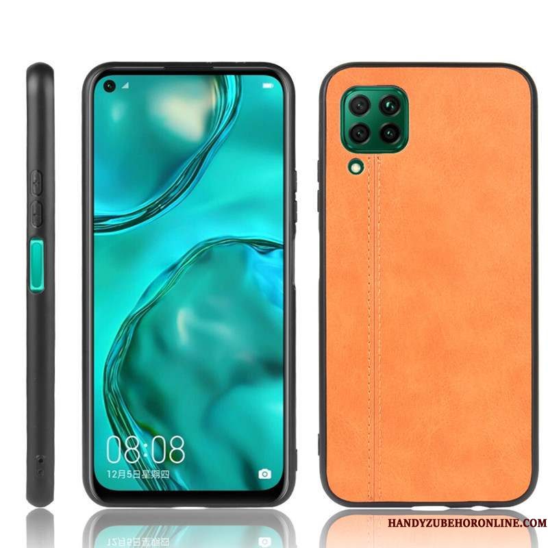 Hoesje Huawei P40 Lite Zakken Eenvoudige Blauw, Hoes Huawei P40 Lite Zacht Telefoon