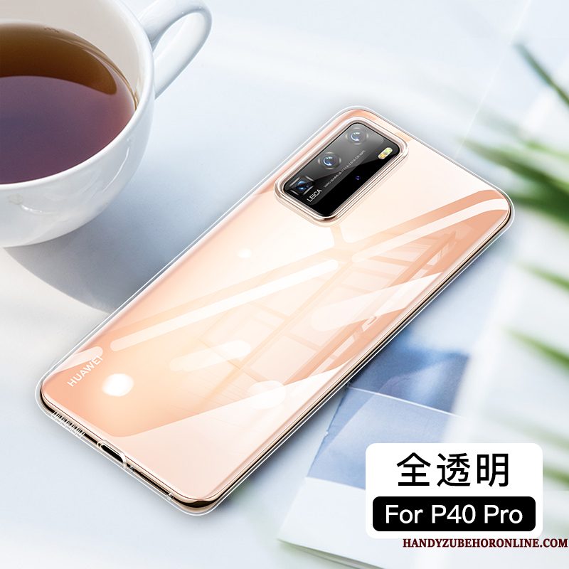 Hoesje Huawei P40 Pro Bescherming Doorzichtig Trendy Merk, Hoes Huawei P40 Pro Scheppend Net Red Dun