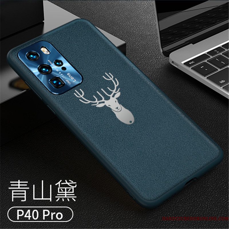 Hoesje Huawei P40 Pro Bescherming Oranje Dun, Hoes Huawei P40 Pro Zakken Anti-fall Trendy Merk