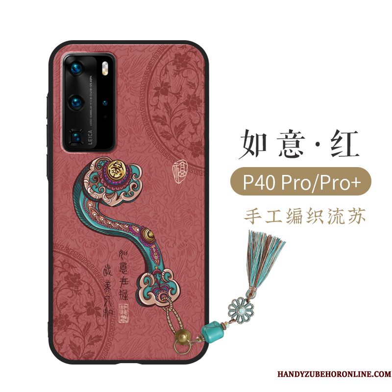 Hoesje Huawei P40 Pro Bescherming Telefoon Anti-fall, Hoes Huawei P40 Pro Scheppend Persoonlijk Lichte Luxe