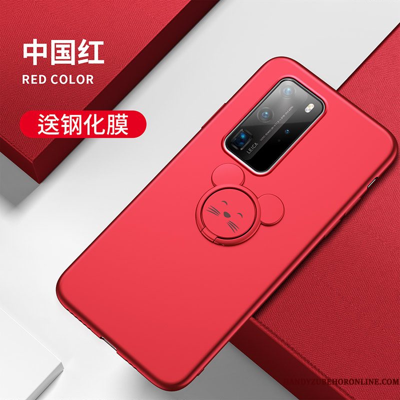 Hoesje Huawei P40 Pro Ondersteuning Roze Persoonlijk, Hoes Huawei P40 Pro Zacht Rattelefoon