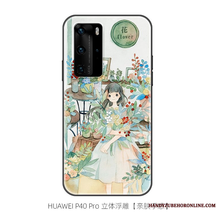 Hoesje Huawei P40 Pro Zacht Schrobbentelefoon, Hoes Huawei P40 Pro Siliconen Blauw Vers