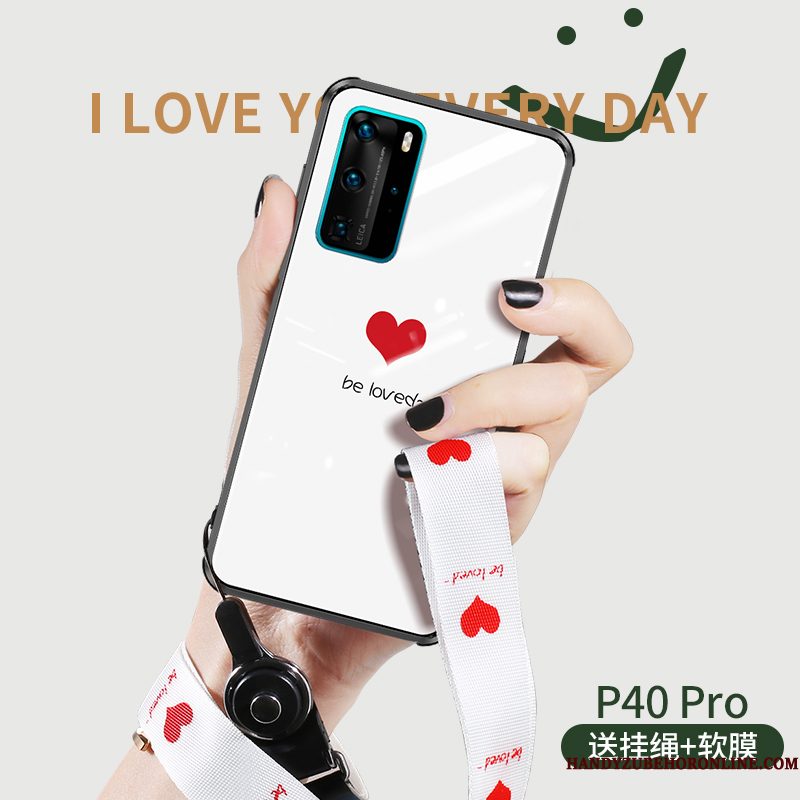 Hoesje Huawei P40 Pro Zakken Liefde Glas, Hoes Huawei P40 Pro Scheppend Nieuw Lovers