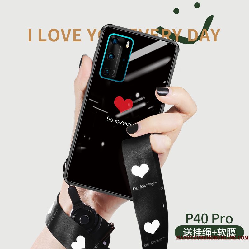 Hoesje Huawei P40 Pro Zakken Liefde Glas, Hoes Huawei P40 Pro Scheppend Nieuw Lovers
