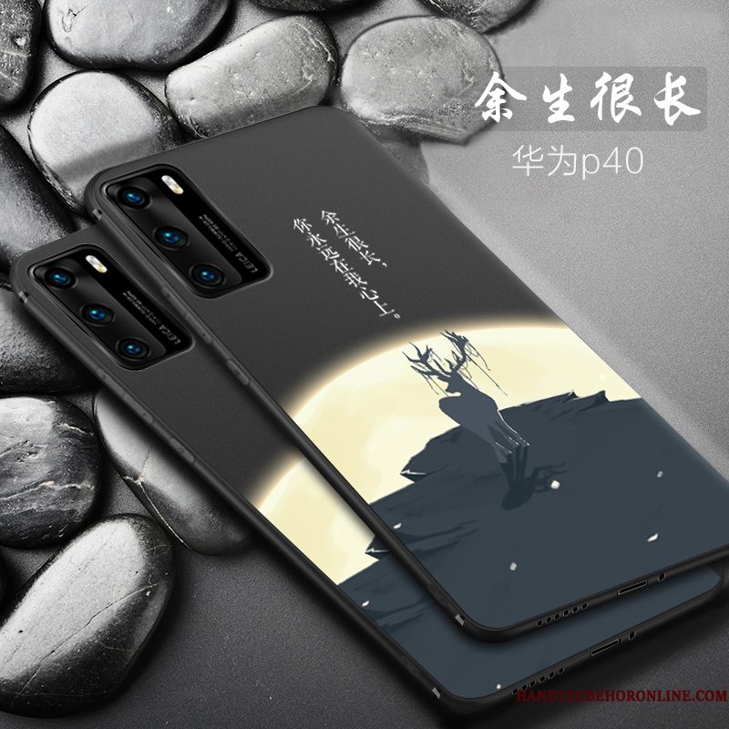 Hoesje Huawei P40 Siliconen Mini Dun, Hoes Huawei P40 Zacht Telefoon Super