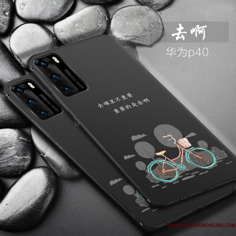 Hoesje Huawei P40 Siliconen Mini Dun, Hoes Huawei P40 Zacht Telefoon Super