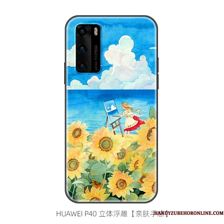 Hoesje Huawei P40 Zacht Mooie Trendy Merk, Hoes Huawei P40 Spotprent Original Kunst